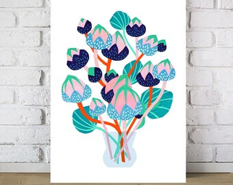 Fleurs -  limited edition art print - 8.3x11.7" - archival fine art giclée print