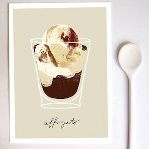 Affogato coffee Kitchen Art Print  - high quality fine art print