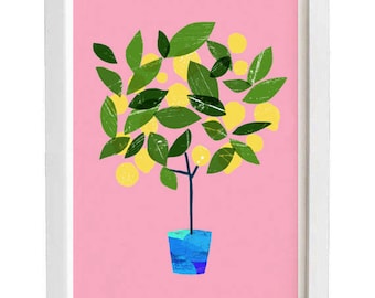 Meyer Lemon Tree - Zitrus Kunst Druck-hohe Qualität-Kunstdruck