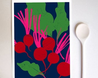 Beetroots - Kitchen art print - 8.3x11.7" - archival fine art giclée print