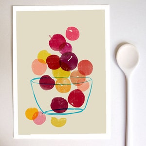 Kitchen Art print - Plums - Summer Fruit Art  / high quality fine art print