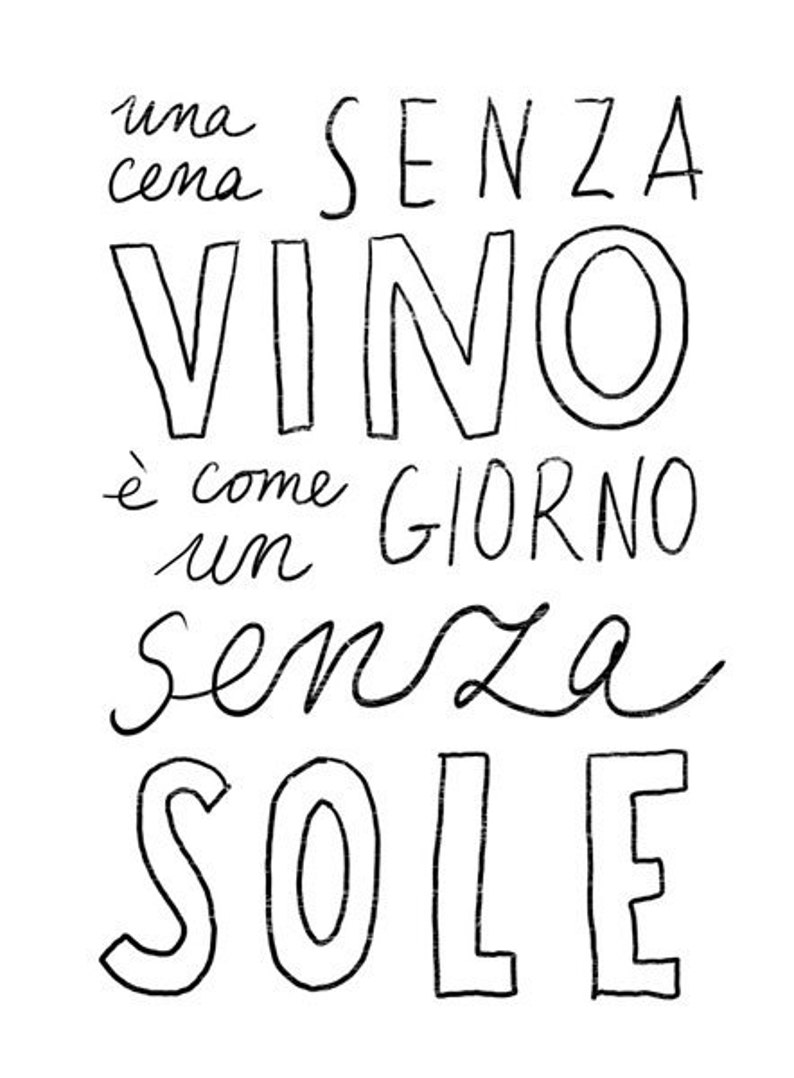 Typography Print VINO high quality fine art print image 2