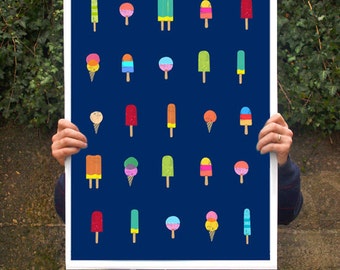 Ice Cream Heaven - Poster print  20"x27" - archival fine art giclée print