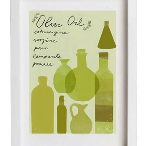 Art for kitchen OLIVE OIL Containers / high quality fine art print by Anek image 2