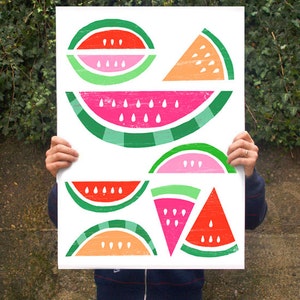 Watermelon Paradise print / White 11x15 archival fine art giclée print image 2