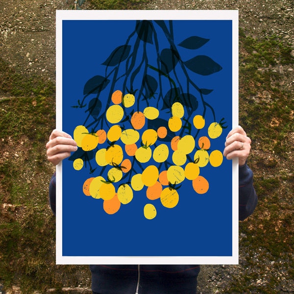 Yellow Cherry Tomatoes Poster print  20"x27" - archival fine art giclée print