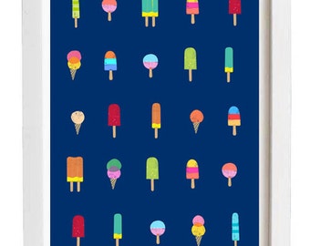 Ice Cream Heaven - Gelato Art print 11"x15" -  archival fine art giclée print