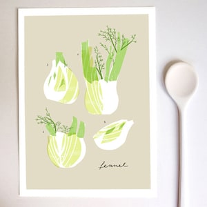 Fennel Vegetable art print 11x15 archival fine art giclée print image 2