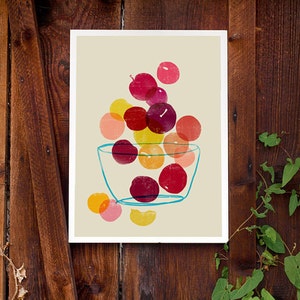 Kitchen Art poster print Plums Summer Fruit Art / 20x27 archival fine art giclée print image 2