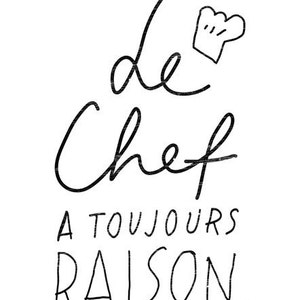 French Kitchen Art Le Chef 11x15 archival fine art giclée print image 3