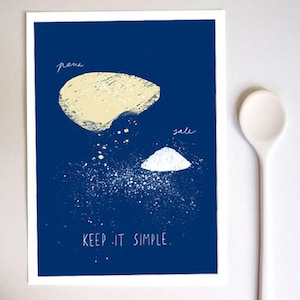 Keep it simple art print Pane e sale 11x15 Bread and salt archival fine art giclée print image 1