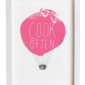 Art for Kitchen Cook Often Eat Well Balloon / high quality fine art print image 1