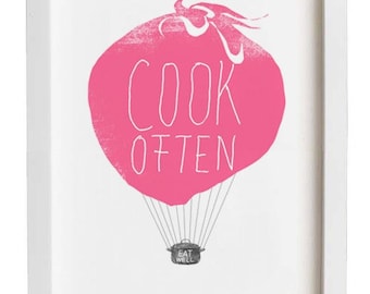 Art for Kitchen Cook Often Eat Well Balloon / high quality fine art print