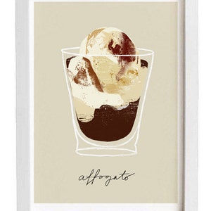 Affogato coffee Kitchen Art Print high quality fine art print image 2