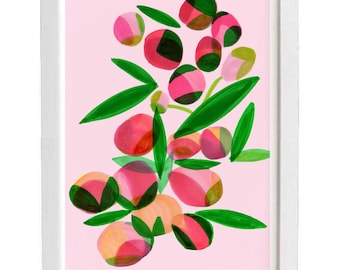 Roze pioenrozen - flower art print 11"x15 - archival fine art giclée print