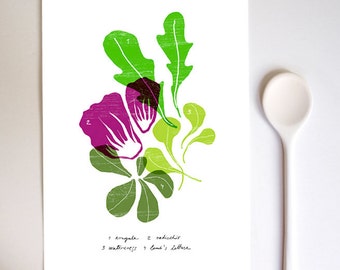 SALAD - Kitchen Art Print / Food Art / high quality fine art print