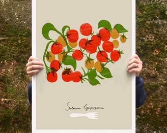 Cherry Tomatoes Poster print  20"x27" - archival fine art giclée print