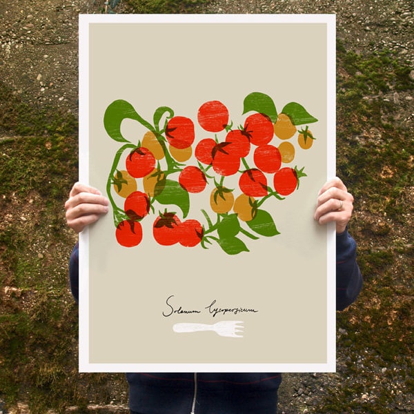 Cherry Tomatoes Poster print  20"x27" - archival fine art giclée print