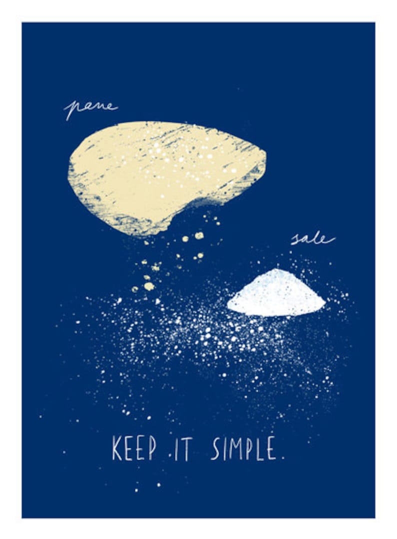 Keep it simple art print Pane e sale 11x15 Bread and salt archival fine art giclée print image 2