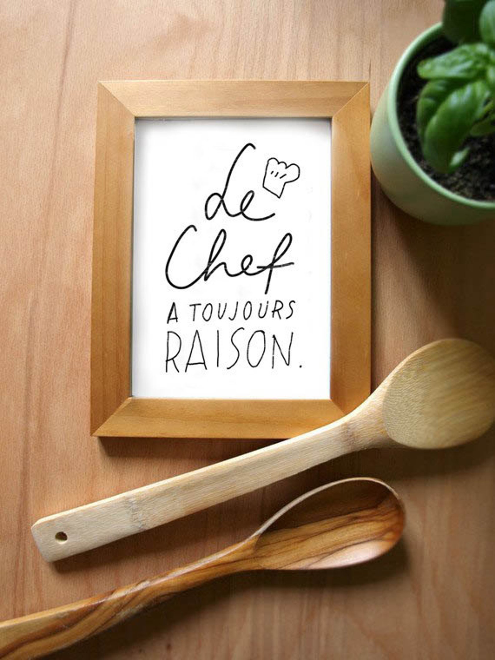 French Kitchen Art Le Chef 11x15 Archival Etsy