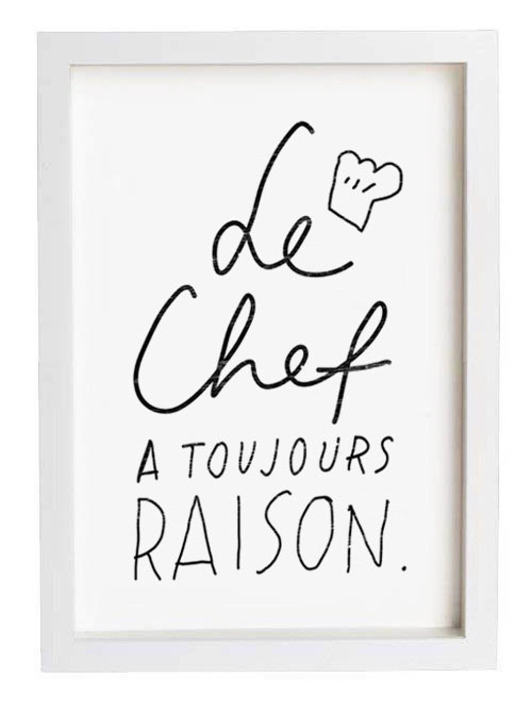 French Kitchen Art Le Chef 11x15 Archival Etsy