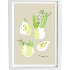Fennel Vegetable art print 11x15 archival fine art giclée print image 1