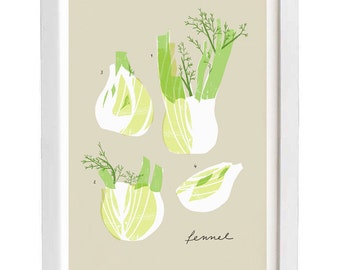 Fennel - Vegetable art print - 11"x15" - archival fine art giclée print