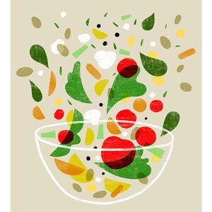 La verdura print Vegetable art 11x15 archival fine art giclée print image 3