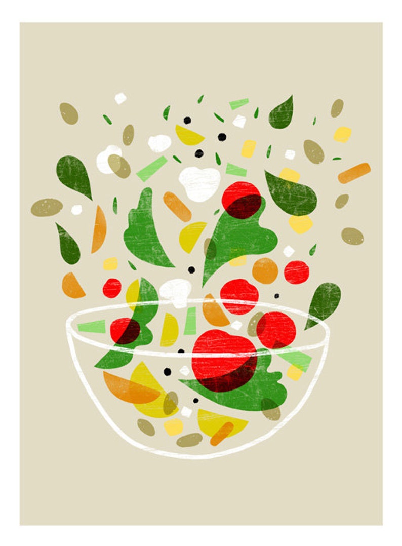 La verdura print Vegetable art 11x15 archival fine art giclée print image 3