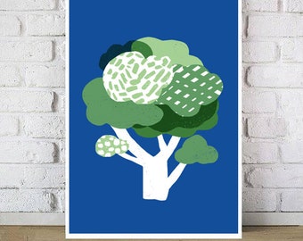 Broccoli Art Print - 11"x15" - archival fine art giclée print