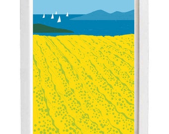 Immortelle Fields Mediterranean Art Print - 11x15" - archival fine art giclée print