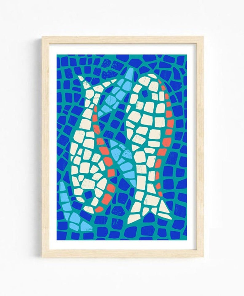 Mosaic A4 Art Print / high quality fine art print image 1