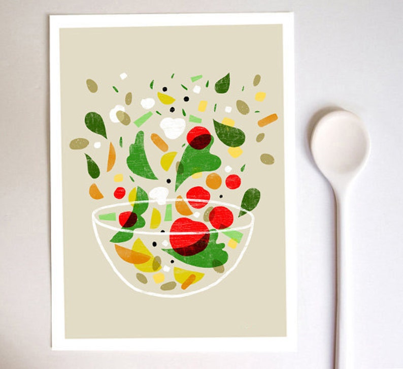 La verdura print Vegetable art 11x15 archival fine art giclée print image 1