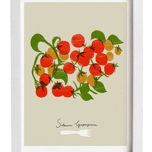 Cherry tomatoes Kitchen Art Print  11"x15" - archival fine art giclée print