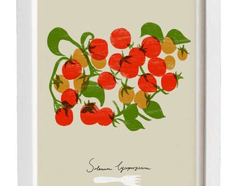 Tomates cerises Kitchen Art Print 11"x15 » - Tirage giclée fine art d’archives