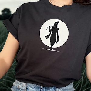Krishna design tee, Krishna T-shirt, Yoga clothes, Krishna Vibes, Lord Krishna shirt, Krishna Lover Tshirt, Vedic T-shirt, Krishna Symbol