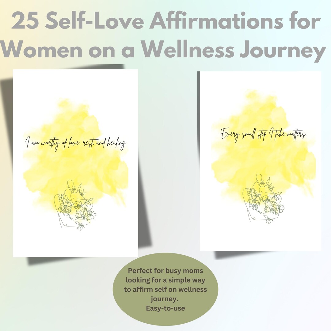 25 Self-love Affirmations for Women on a Wellness Journey - Etsy