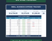Expense Tracker Spreadsheet Budget Template Excel Download Small Business Accounting Tool Financial Tracking Bookkeeping Log Monthly