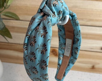 Boho Turquoise  Knotted Headband, Hairband Summer Accessory