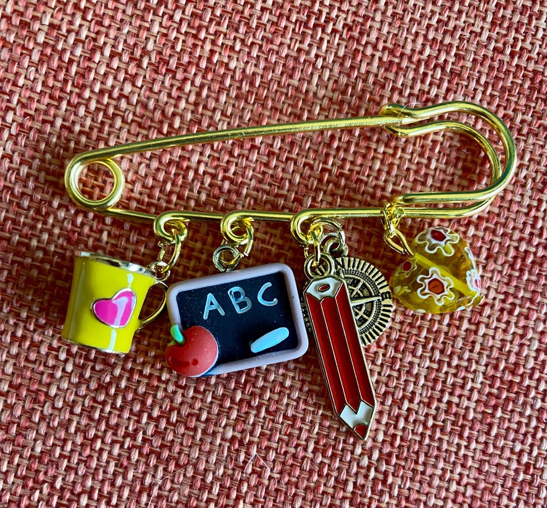 Stops Instructor Pin Gold Teacher Appreciation Fun Safety Pin or Broach. - Etsy