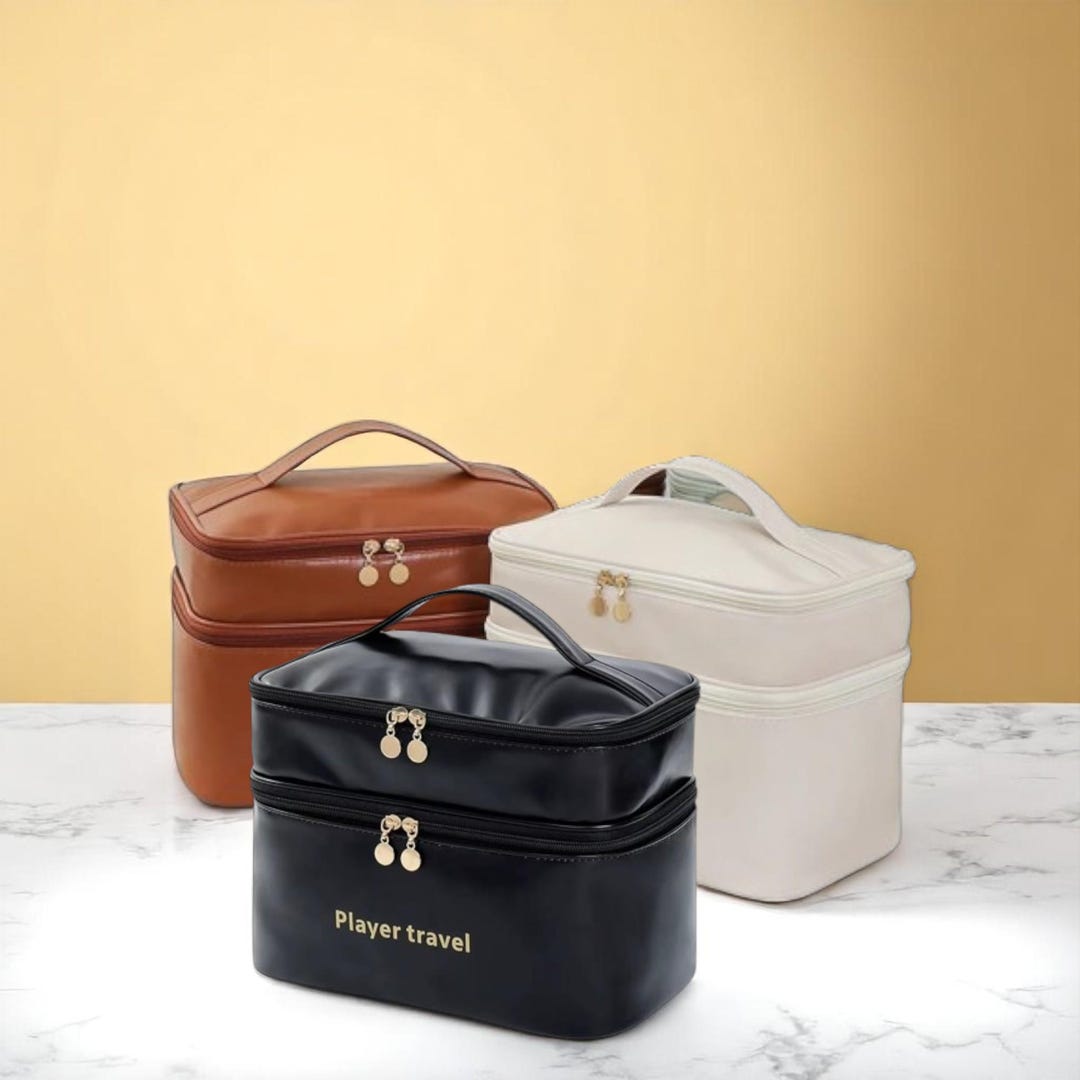 Double-layer Travel Toiletry Bag – Large Capacity Makeup Organizer for ...