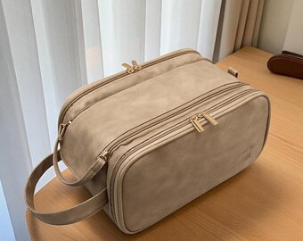 Make-up-Tasche Große Kapazität – Wasserdichtes PU-Leder, 17x9x29 Cm, Mit 7 Fächern, Ideal Für Reisen & Alltag