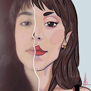Stylized Custom Digital Portrait, From Photo, Pet Portrait, Family Gift