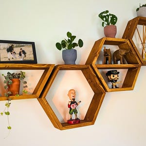 Honeycomb Wall Shelf - Organize in Style | Hexagon Box Shelf | Wall Display