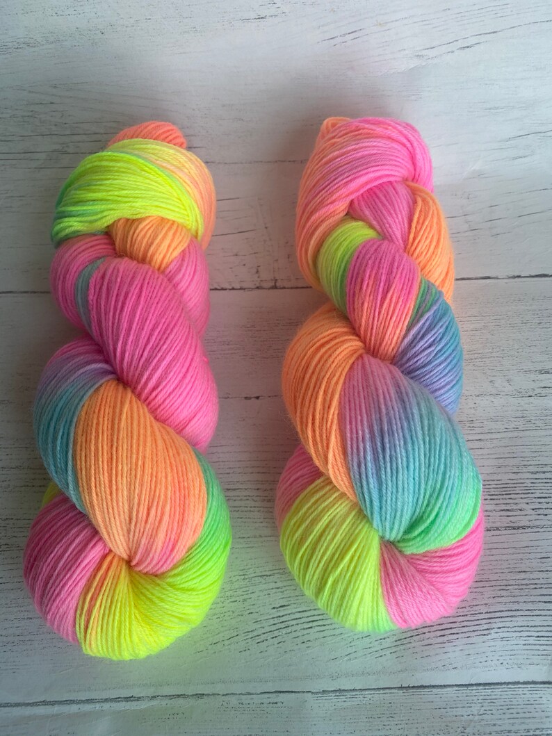 sock yarn hand dyed 100g skien