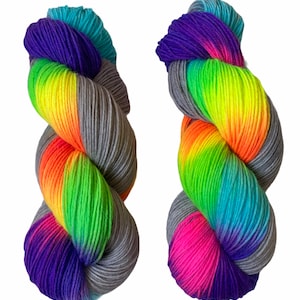 sock yarn hand dyed 100g skien