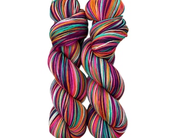 Hand Dyed Self Striping Sock Yarn