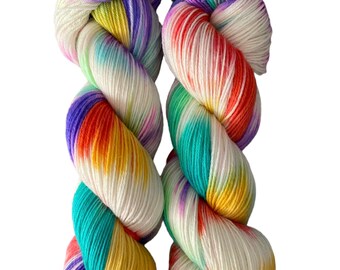 sock yarn hand dyed 100g skien