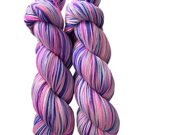 Hand Dyed Self Striping Sock Yarn