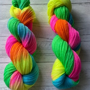 sock yarn hand dyed 100g skien